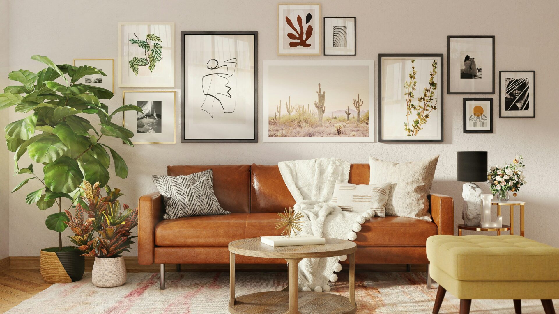 brown sofa