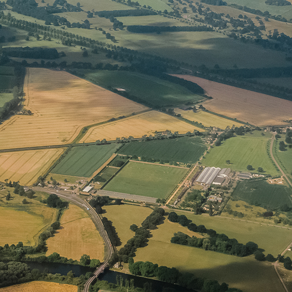 countryside aerial view