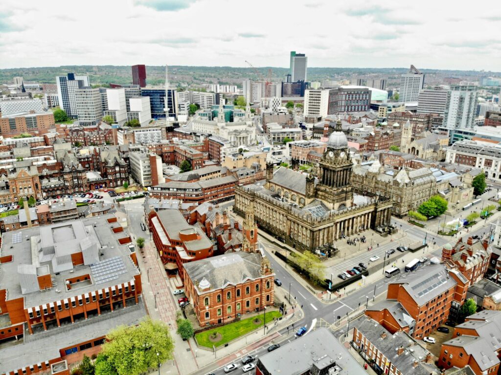 city centre aerial view